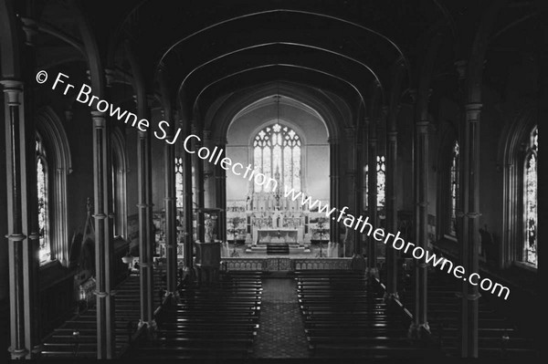 INTERIOR OF CATHOLIC CHURCH SHOWING NEW SANCTUARY